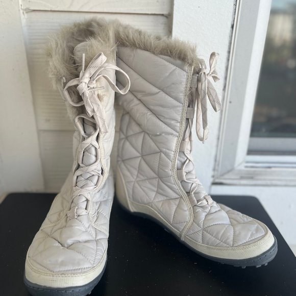 Columbia Women's Mix Mid III Waterproof White Winter Boots Size 10 YL5164-920 - Picture 3 of 11